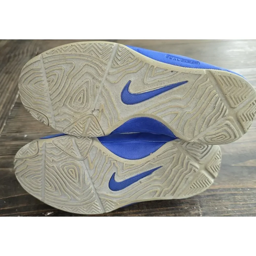 Nike Dual Fusion BB (GS) Boy's Youth 5Y Blue/Gray Basketball Shoes med/hi ankle